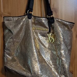 Victoria's Secret Sparkling Gold Large Tote